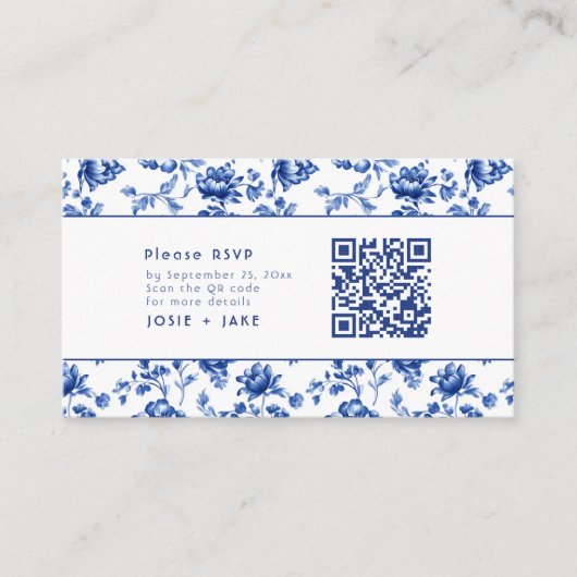 Delsoftware Blue Floral UAWG mit qr Code Begleitkarte (Vorderseite)
