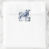 Delsoftware Cow und Milk Jar Quadratischer Aufkleber (Tasche)