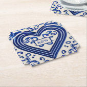 'Delsoftware' Dutch Look Painted Heart - Monogramm Untersetzer (angewinkelt)