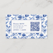Delsoftware-Inspiriert Blue Floral-UAWG mit qr-Cod Begleitkarte (Vorderseite)