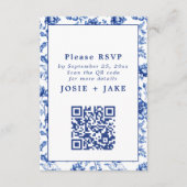 Delsoftware Inspiriert Blue Floral UAWG mit qr-Cod Begleitkarte (Vorderseite)