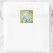 Delsoftware-Ladegerät von Bluedash, Lambeth-Töpfer Quadratischer Aufkleber (Tasche)