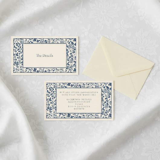 Delsoftware Vintager Stil florale Details Begleitkarte