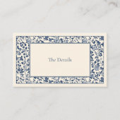 Delsoftware Vintager Stil florale Details Begleitkarte (Vorderseite)