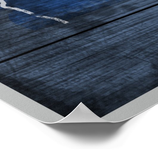 Delta Blues Grunge Blues Highway Poster (Ecke)