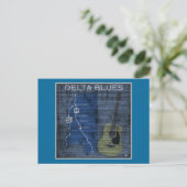 Delta Blues Grunge Blues Highway Postkarte (Stehend Vorderseite)
