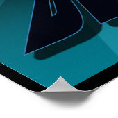 Delta Blues Guitar and Keyboard Starburst Poster (Ecke)