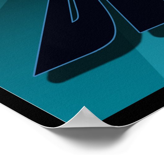 Delta Blues Guitar and Keyboard Starburst Poster (Ecke)