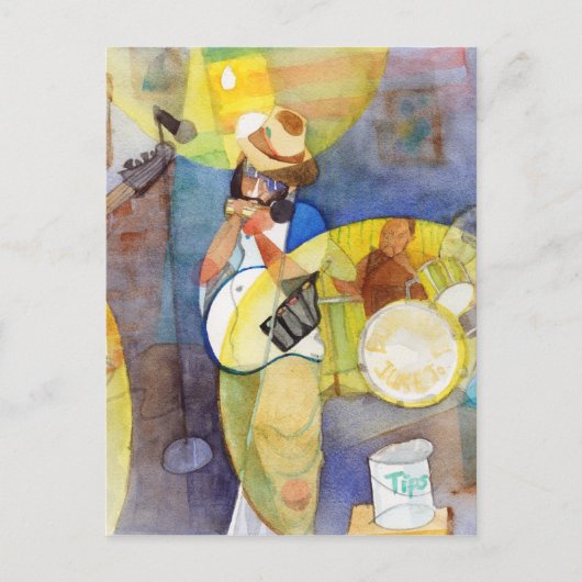 Delta Blues Music Design Postkarte (Vorderseite)