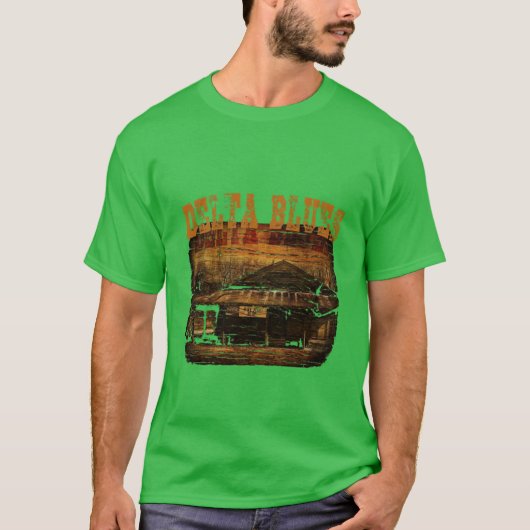Delta Blues Music Design T-Shirt (Vorderseite)