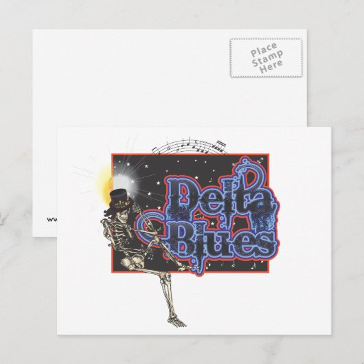 Delta Blues Postkarte (Vorne/Hinten)