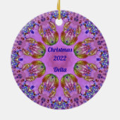 DELTA ~ CHRISTMAS Red Green Blue Pink 2022 ~ Keramik Ornament (Hinten)