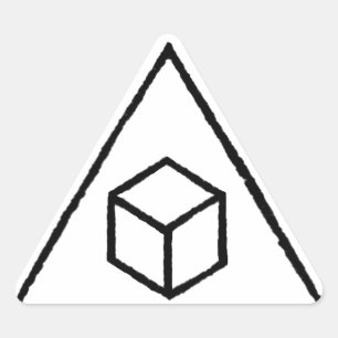 Delta Cubes Dreieckiger Aufkleber