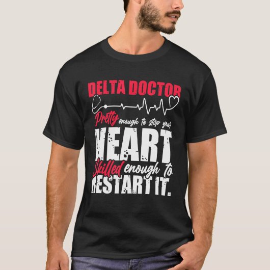 Delta Doctor Funny Design T-Shirt (Vorderseite)