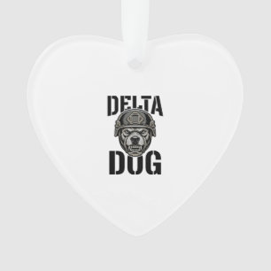 Delta Dog Bulldog Helm Vintage Gravur Design_ Ornament