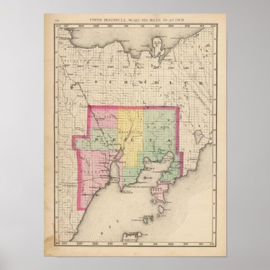Delta Landkreis Michigan Poster (Vorne)