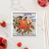 Delta Orangen Fruchtkäseretikett Serviette (Beispiel)