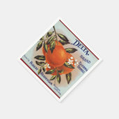 Delta Orangen Fruchtkäseretikett Serviette (Ecke)