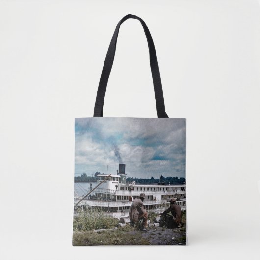 Delta Queen Steamboat Mississippi Fluss Art Tasche (Vorderseite)