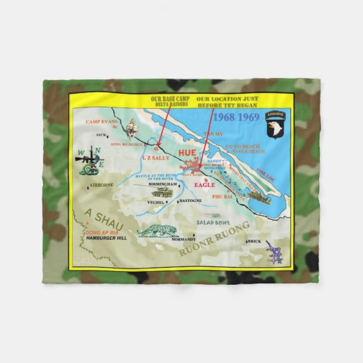 DELTA RAIDERS AO (Einsatzgebiet) Fleecedecke (Vorderseite (Horizontal))