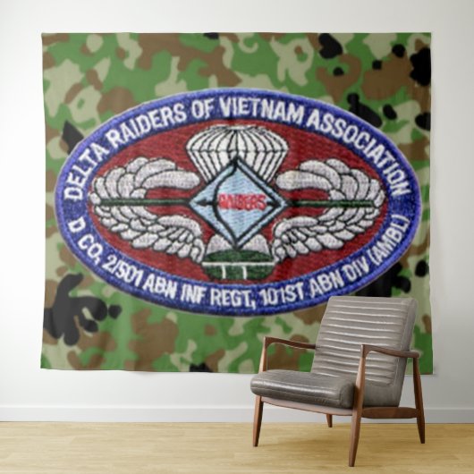DELTA RAIDERS DER VIETNAM-VEREINIGUNG WANDTEPPICH (Beispiel (Horizontal))