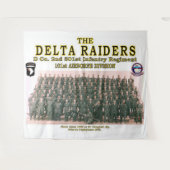 DELTA RAIDERS GROUP FOTO in Ft. CAMPBELL, KY. Wandteppich (Vorderseite (Horizontal))