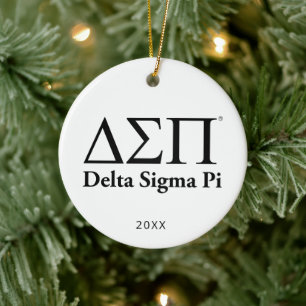 Delta Sigma Pi Klassisches Logo Keramik Ornament