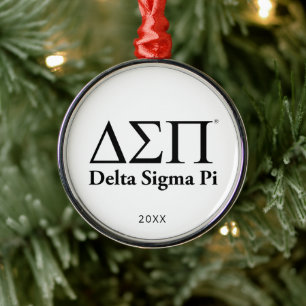 Delta Sigma Pi Klassisches Logo Ornament Aus Metall