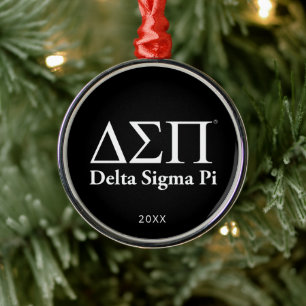 Delta Sigma Pi Klassisches Logo Ornament Aus Metall
