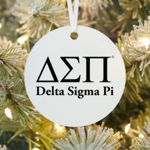 Delta Sigma Pi Klassisches Logo Ornament Aus Metall