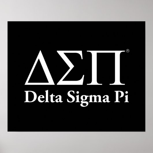 Delta Sigma Pi Klassisches Logo Poster (Vorne)