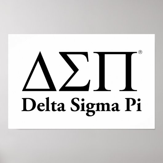 Delta Sigma Pi Klassisches Logo Poster (Vorne)