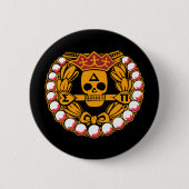 Delta Sigma Pi Totenkopf-Abzeichen Button (Vorderseite)