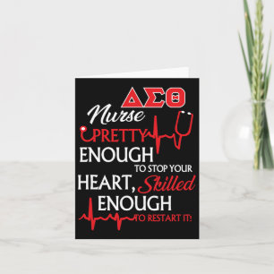 Delta Sigma Theta Studentinnenverbindung Nurse Karte