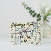 Delta Utah Vintage Karte (Stehend Vorderseite)