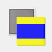 Delta Yellow Blue Magnet (Vorderseite/Rückseite)