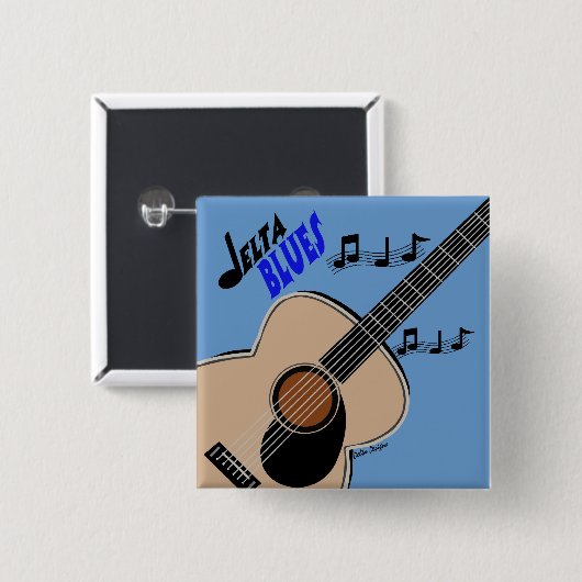 DeltaBlues-Knopf Button (Vorne & Hinten)