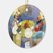 DeltaBlues-Musik-Entwurf Keramik Ornament (Links)