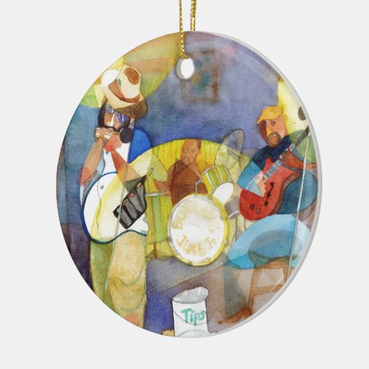 DeltaBlues-Musik-Entwurf Keramik Ornament (Links)