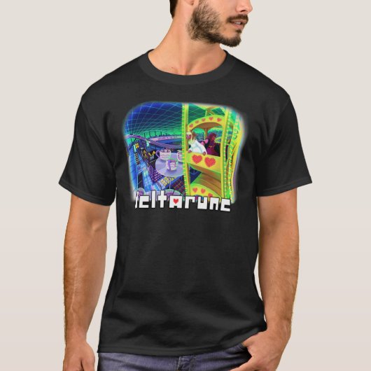 DELTARUNE Kapitel 2 Cyber World Ferris Wheel-Klass T-Shirt (Vorderseite)
