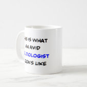 Deltiologe, begeistert kaffeetasse (Vorderseite Links)
