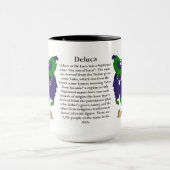 Deluca Familien-Wappen Tasse (Zentrum)