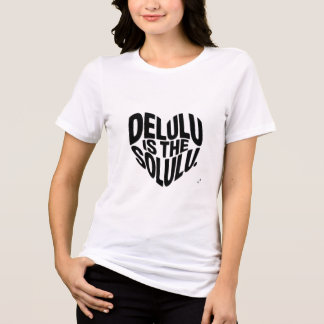 Delulu Ist Das Solulu Lustige Gen Z Meme Typografi Tri-Blend Shirt