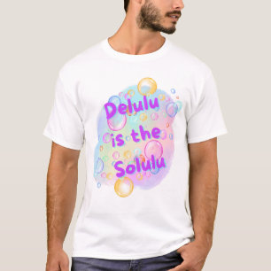DELULU IST DAS SOLULU Pastell-Blasen Wasserfarbe T-Shirt