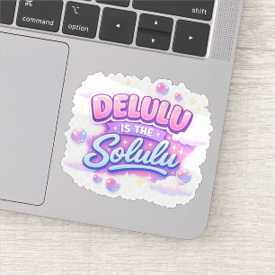 Delulu Ist das Solulu – Süße Kawaii-Ästhetik Aufkleber