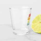 Delulu ist der Solulu Funny Groovy GenZ Retro Schnapsglas (Links)