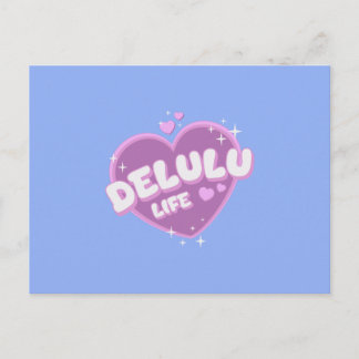 Delulu Leben Einladungspostkarte