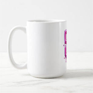 Delulu Pink Bubblegum 3D-Typografie Y2K Gen Z Lust Kaffeetasse