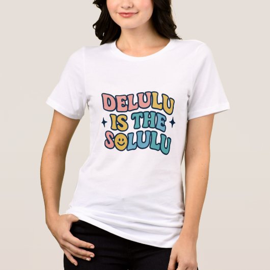 Delulu Rainbow Tri-Blend Shirt (Vorderseite)