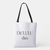 Delulu Vibes, Funny Aesthetic Quote Gift Tasche (Rückseite)